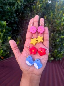 Cute Handmade Earrings (2 Pairs)