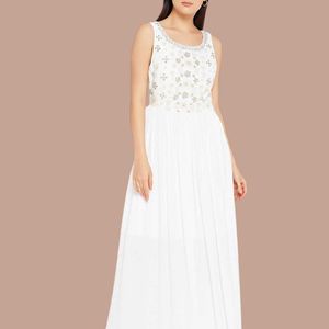 Elegant White Ethnic Gown