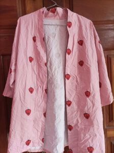 Strawberry Print Kimono