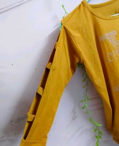 Stylish Yellow Embellished Top
