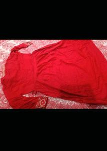 Elegant Red Embroidered