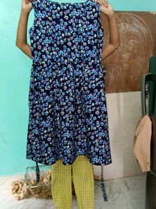 Blue Printed Dress For All Seasons