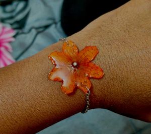 Real flower resin bracelet