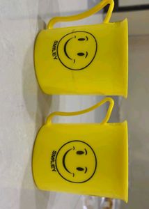 Set of 2 Smiley Face Cups