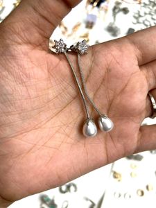 American Diamond Pearl Earring