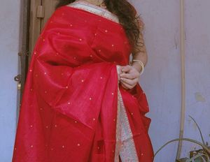 Saree With Stiched Blouse ❤️