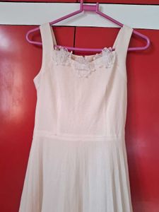 Vintage Cream Midi Dress