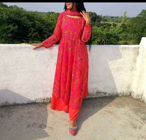 Anarkali Kurti Plazo Set
