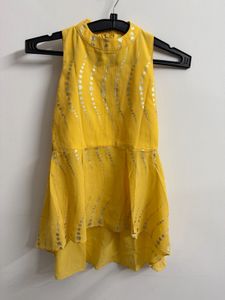 Yellow Sleeveless Top and Sharara