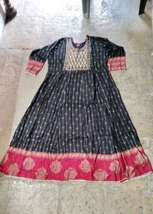 Elegant Black Printed Kurta