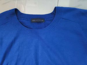 Marks And Spencers Women Blue Solid Pullover