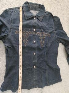 Denim Jacket with Embellishments