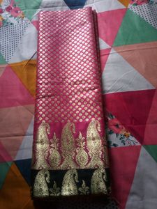 Pure Benarasi Saree(pink&amp; Green)