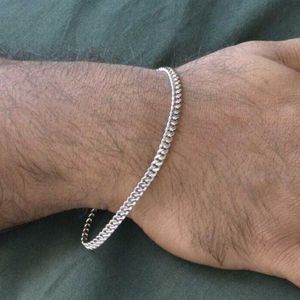 SR91 Pure Silver Curb Chain ⛓️ Bracelet for Man