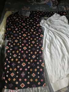 Full Suit Kurti  White  Salwar +duppta