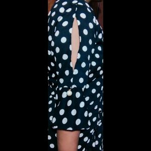 Black Polka Dot Top