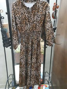 Tiger Print Midi Dress