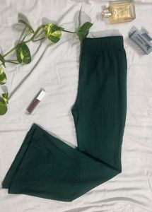 y2k ribbed flared trousers/leggings