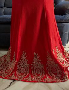 Elegant Red &amp; Gold Ethnic Gown❤️🦋🎀
