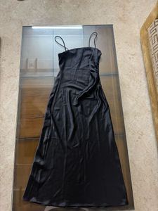 Sleek Black Slip Dress