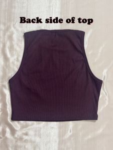 Burgundy Ribbed Tank Top