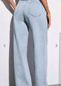 Light Blue Wide Leg Jeans For Women