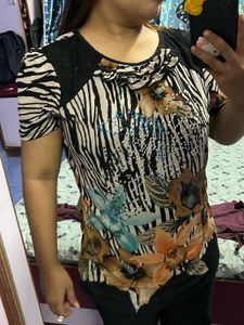 Pintrest korean Floral Print Top