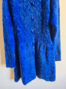 Fuzzy Blue Button-Down top/dress
