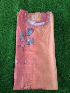 Baby Pink Peach Color Kurti
