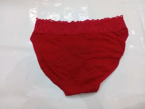 Victoria&#39;s Secret Red Lace Trim Briefs