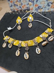 Yellow Handmade Choker Set
