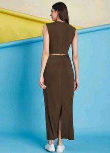 Brown Two-Piece Set