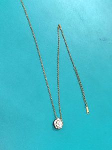 Rose Pendant Necklace 18KGoldPlated AntiTarnish