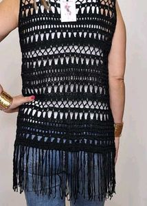 Crochet Fringe Vest