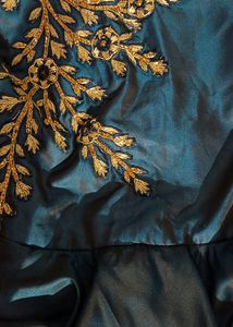 Golden Designed Long Party Wear Dress For Kids