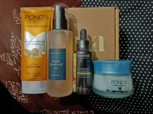 Pack Of 4,Face Wash, Toner, Serum, Moisturizer