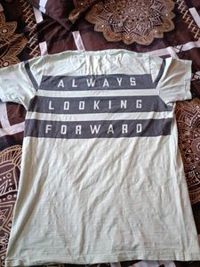 Zara T-Shirt  M Size Light Green Colour