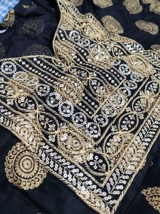 Black Kurta With Golden Embroidery