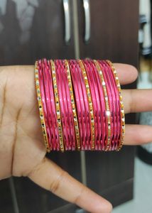 Metal Golden And Pink Combo Set Of 20 Pcs