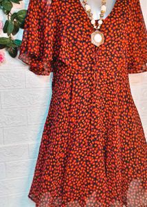 🎁Buy 2 Get 1 Free 🎁Red Floral Mini Dress