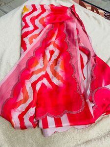 Stylish Saree With Multicoulers🌸🩷