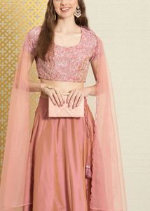 House Of Pataudi Pink Lehenga Set
