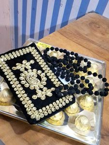 Embroidered Pouch with Beads