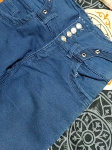 High-Waisted Denim Jeans