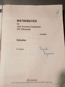 G.TEWANI MATHEMATICS FOR JEE(ADVANCE) 2eCalculus