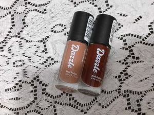 Miniso Nail Polish (Nude & Chocolate Brown)