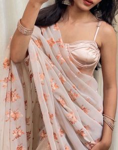 Floral Embroidered Saree