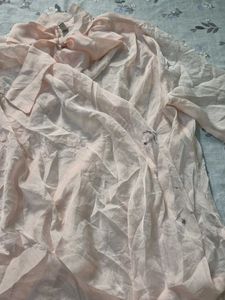 Pink Bow-Tie Chiffon Blouse