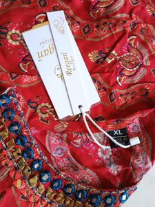 Red Could Beautiful Kurta With Hip Belt