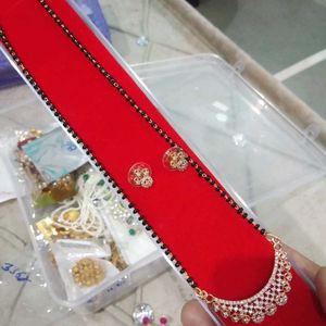 Elegant Mangalsutra Necklace &amp; Earrings Set